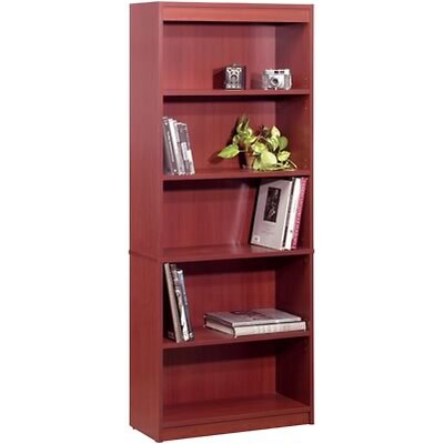 Bestar® Prestige+ Bordeaux Graphite Contemporary Collection; Bookcase, 5-Shelf