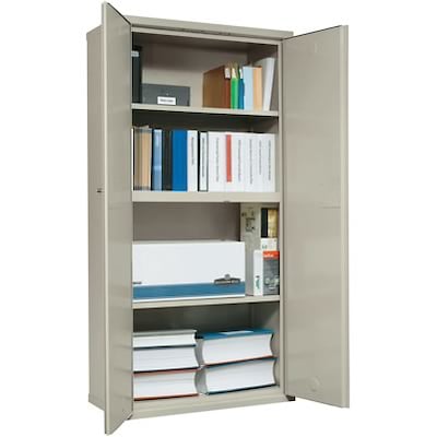 FireKing 72H Steel Fireproof Steel Storage Cabinet, 3 Shelf, Parchment (CF7236D)