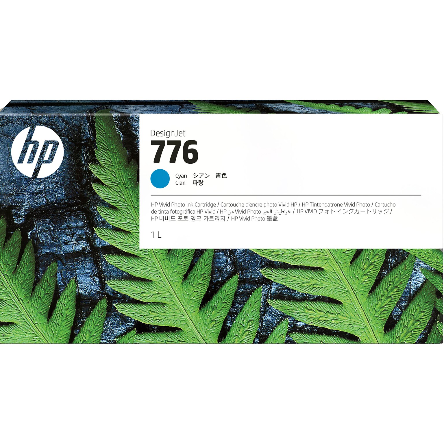 HP 776 Cyan Standard Yield Ink Cartridge, Prints Up to 1,000 Pages (1XB09A)