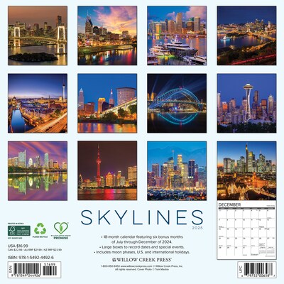 2025 Willow Creek Skylines 12 x 12 Monthly Wall Calendar (44926)