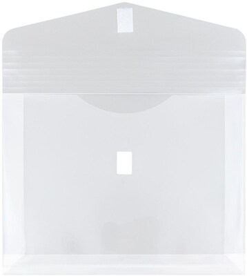 JAM Paper Premium Plastic Document File, Letter, Clear, 3/Pack (218V2CLX3)