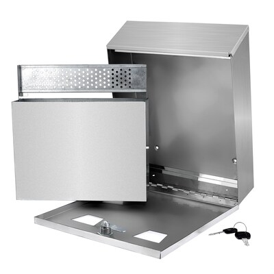 Alpine Industries Stainless Steel Outdoor Cigarette Receptacle, Silver (490-01-SS)