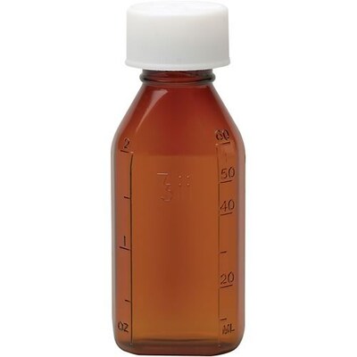 Push and Turn Cap Bottles; 2 oz., 100/Case