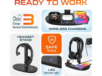 Delton 20X Wireless Noise Canceling Bluetooth Mono Headset with HS1 Stand (DHSWC120XD)