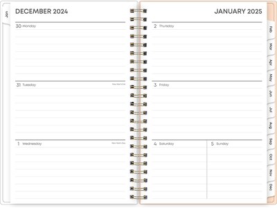 2025 Blue Sky Natalya 5 x 8 Weekly & Monthly Planner, Plastic Cover, Pink/White (148769-25)