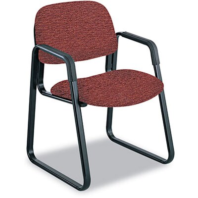 Cava Urth Collection Sled Base Guest Chair, Burgundy