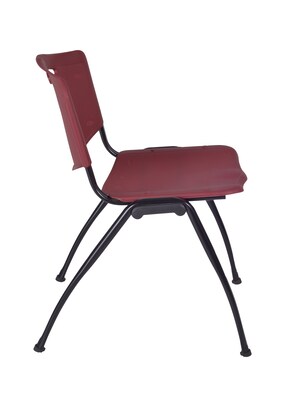 Regency 42" Round Laminate Table With 4 M Stacker Chairs, Burgundy (TKB42RNDCH47BY)