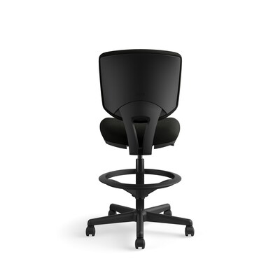 HON Volt SofThread Leather Computer and Desk Stool, Black (HON5705SB11T)