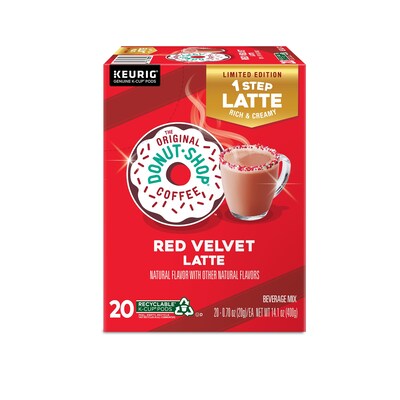 The Original Donut Shop One-Step Red Velvet Latte Coffee Keurig® K-Cup® Pods, Dark Roast, 20/Box (5000362053)