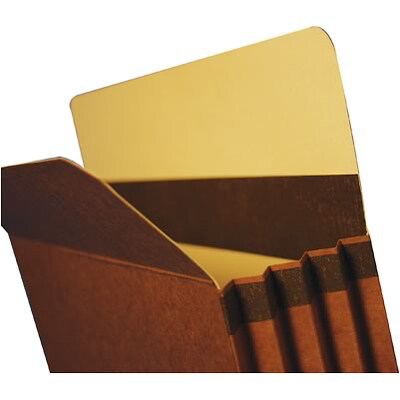 Quill Brand® Heavy Duty Reinforced File Pocket, 5 1/4 Expansion, Letter Size, Brown, 10/Box (7C1534