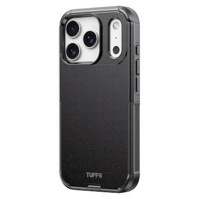 TUFF8 Impact Dual-Layer Rugged MagSafe Phone Case for iPhone 18 Pro, Shock Absorbing, Black (T8I-IP1803)