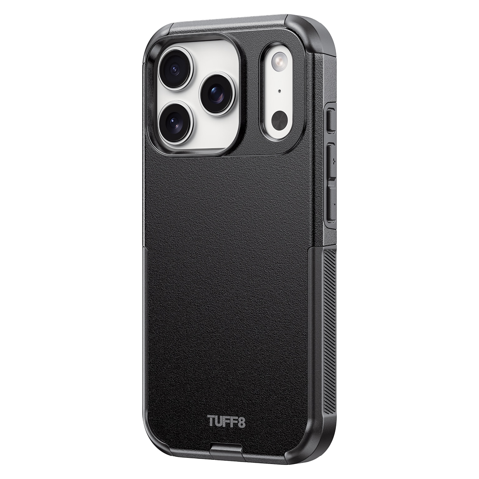 TUFF8 Impact Dual-Layer Rugged MagSafe Phone Case for iPhone 18 Pro, Shock Absorbing, Black (T8I-IP1803)
