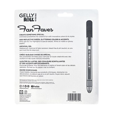 Sakura Gelly Roll Retractable Fan Faves Gel Pens, Assorted Colors, 10/Pack (SAK50610)