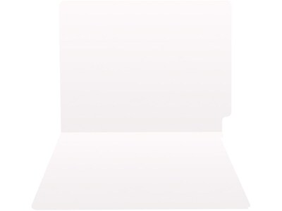 Medical Arts Press Heavy-Duty End Tab File Folder, Straight Cut, Letter-Size, White, 40/Box (S-09458-WHT)