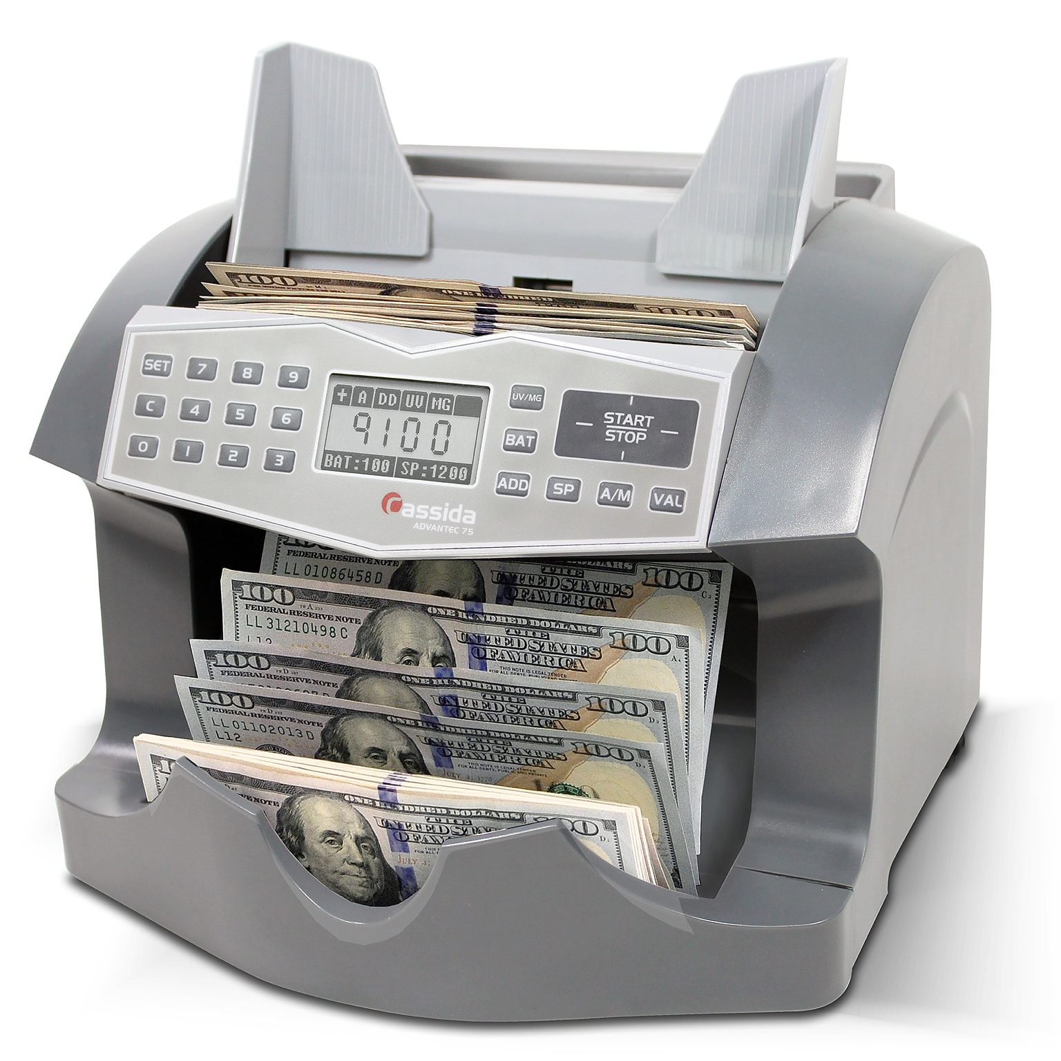 Cassida Advantec HD Bill Counter, Gray (75UM)