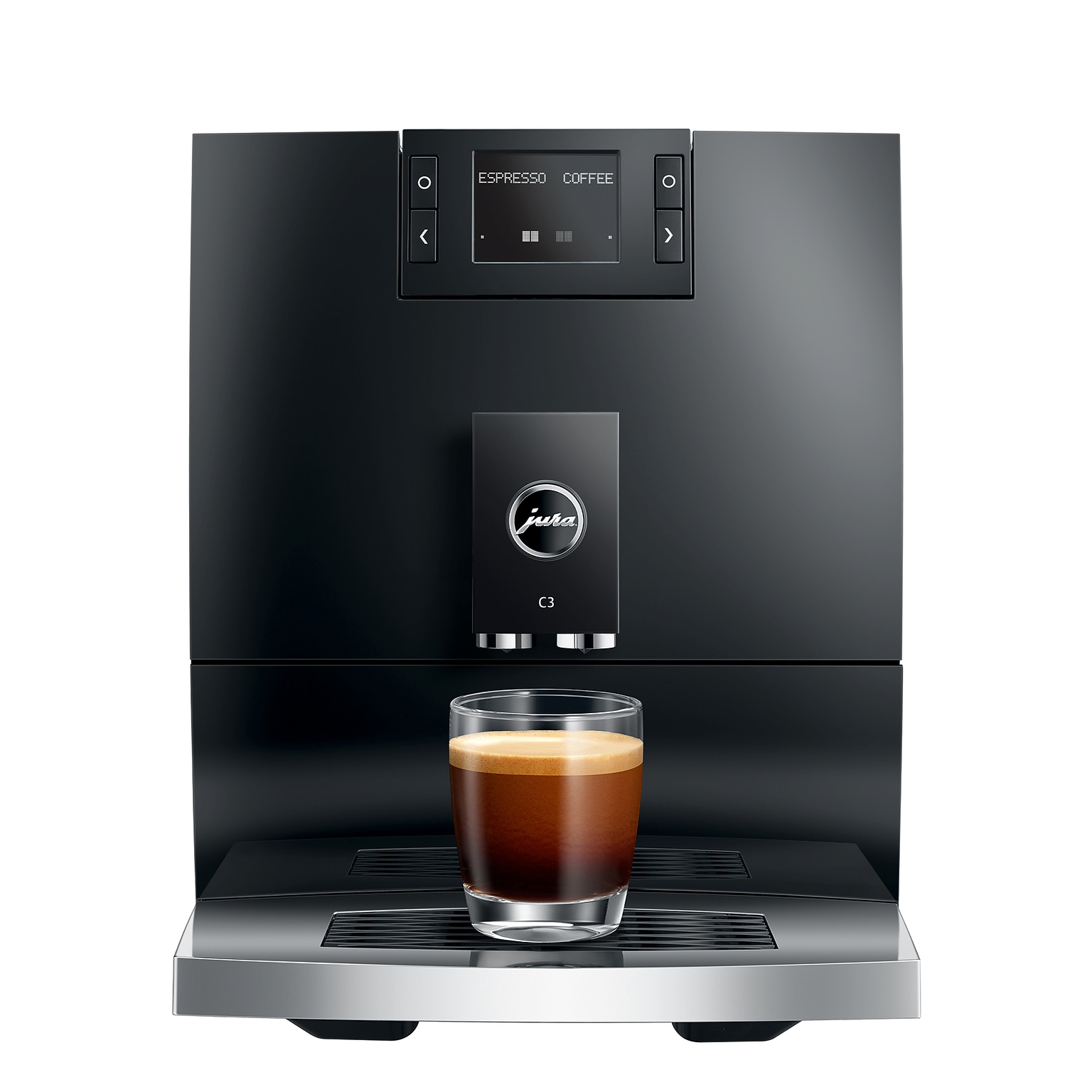 Jura C3 2-Cups Coffee & Espresso Machine Combination, Piano Black (15711)
