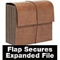 Quill Brand® Heavy-Duty Reinforced Expanding Wallets, Flap and Cord Closure, Legal Size, Brown, 10/Box (7CL1076)