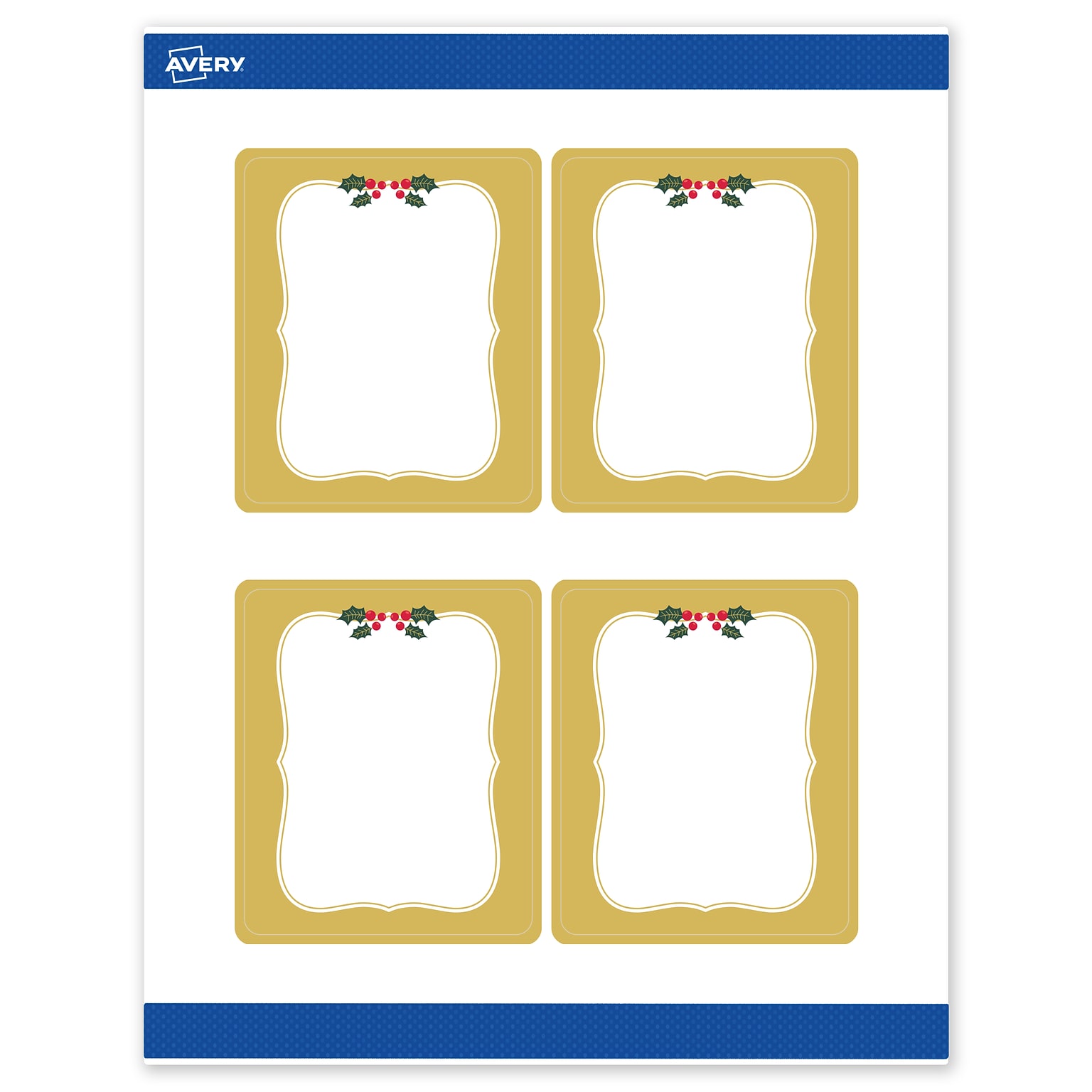 Avery Rectangle Multipurpose Labels, 4 x 3-1/3, White, 40/Pack (19479370469)