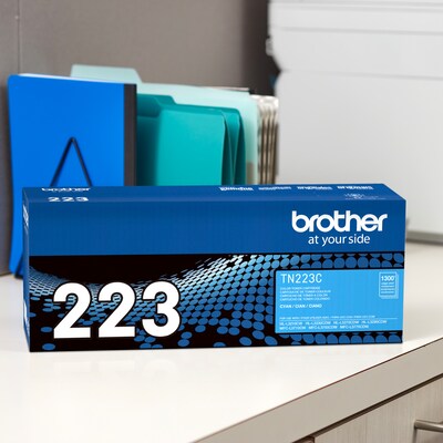 Brother TN-223 Cyan Standard Yield Toner Cartridge, Print Up to 1,300  Pages