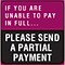 Medical Arts Press® Past Due Collection Labels, If...Unable To Pay/Send Partial Payment, Fl Red, 1-1