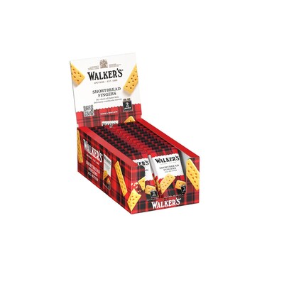 Walker's Shortbread Fingers Pure Butter Shortbread Cookies, Individually Wrapped, 1.4 oz, 24/Pack (WKR00116)