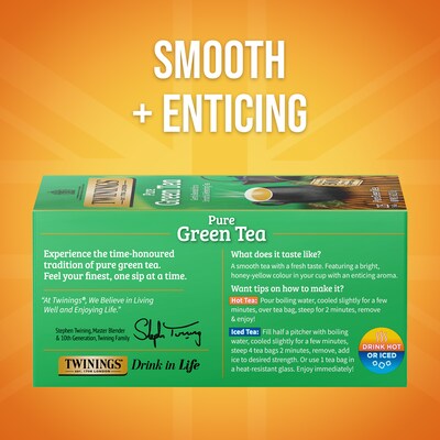 Twinings Green Tea Bags, 25/Box (TNA51732)