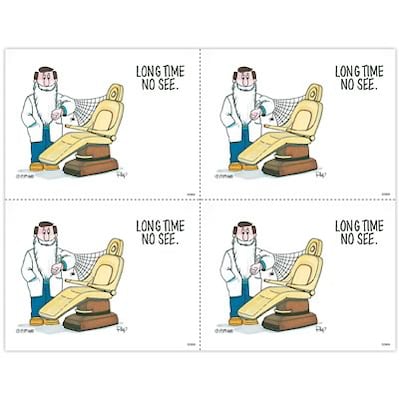 Medical Arts Press® Dental Postcards; for Laser Printer; Long Time No See, 100/Pk