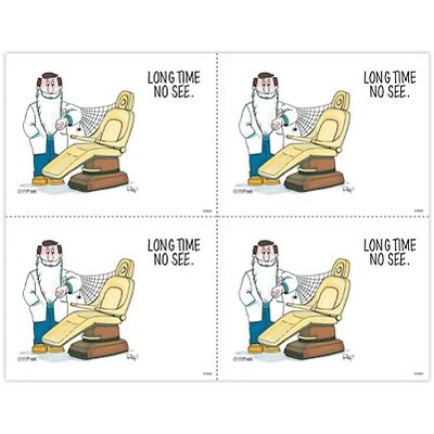 Medical Arts Press® Dental Postcards; for Laser Printer; Long Time No See, 100/Pk