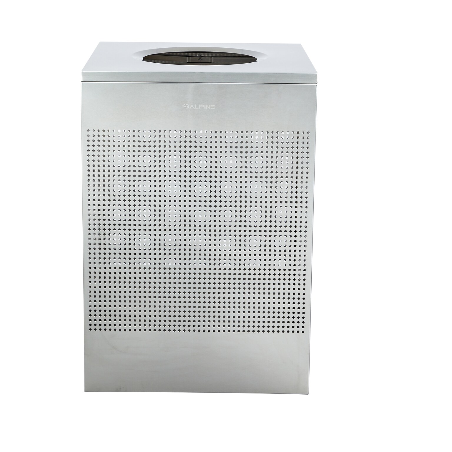 Alpine Industries Stainless Steel Trash Can, 40 Gallon, Silver (ALP438-40-SS-MK)