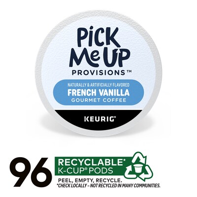Pick Me Up Provisions™ French Vanilla Coffee Keurig® K-Cup® Pods, Light Roast, 96/Carton (PM62434CT)