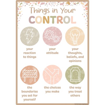 Teacher Created Resources Terrazzo Tones Positive Practices Small Poster Pack, Pack of 12 (TCR7232)