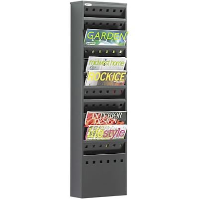 Safco® Steel Magazine Rack; 11-Pockets, Black