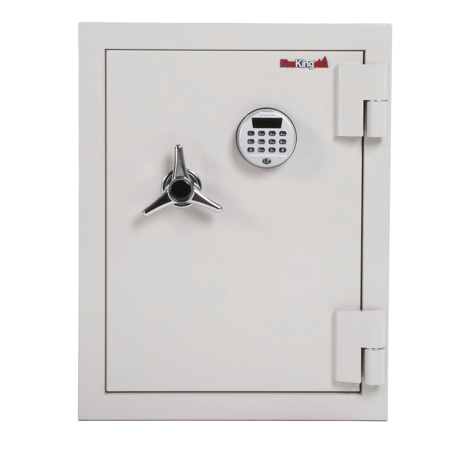 FireKing Fire-Rated Safe with 2-Adjustable Shelves, 2.4 Cu. Ft., White (KF2115-1WHE)