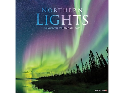 2025 Willow Creek Northern Lights 12 x 12 Monthly Wall Calendar (44223)