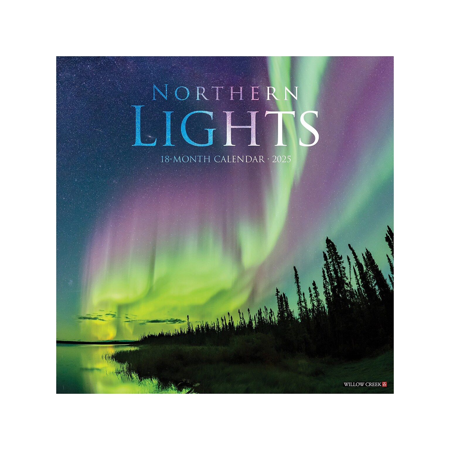 2025 Willow Creek Northern Lights 12 x 12 Monthly Wall Calendar (44223)