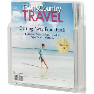 Safco® Deluxe Crystal-Clear One-Piece Magazine Racks; 1 Pocket