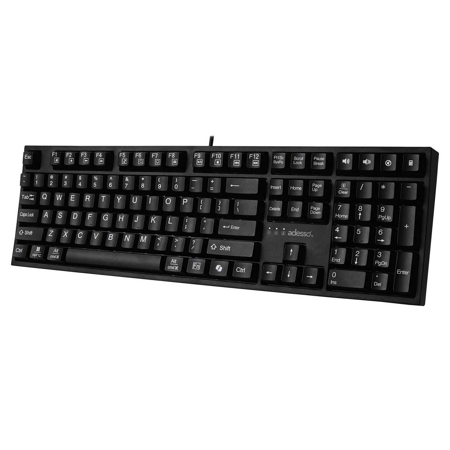 Adesso EasyTouch 670 Mechanical Keyboard, Black (AKB-670UB)