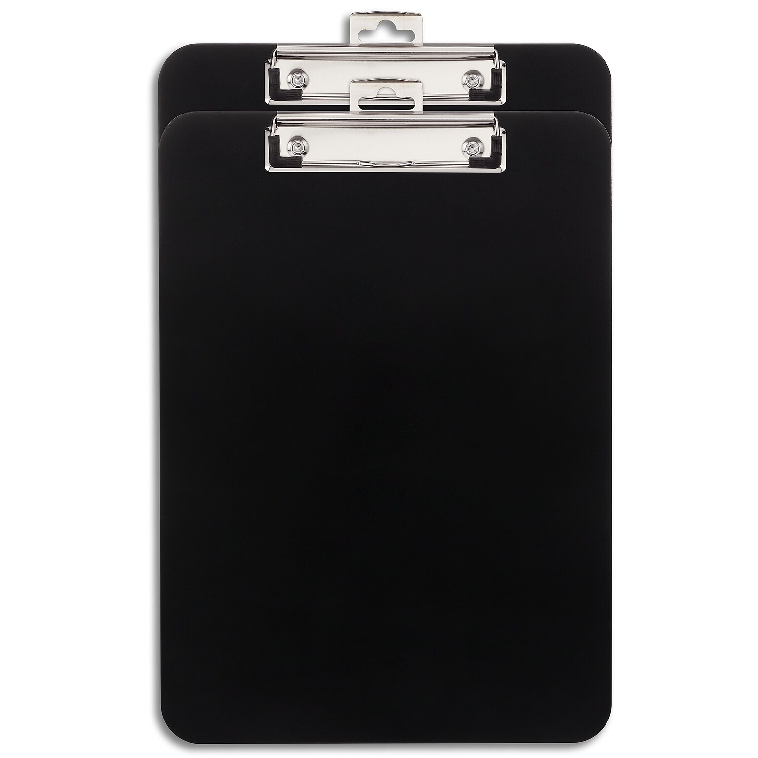 Staples® Plastic Clipboard, Letter Size, Black, 2/Pack (ST10530-CC)