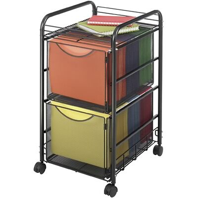 Safco® Onyx™ Mesh File Cart; 2 File Drawers