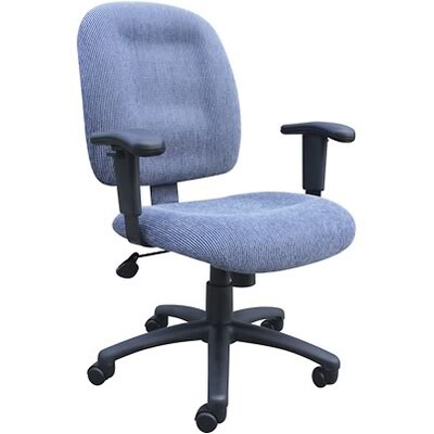 Lincolnshire Seating B495 Series Fabric Task Chair With Adjustable Arms; Sky Blue