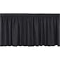 NPS® 16"H x  48"L Stage Shirred Pleat Skirting, Black (SS164810)