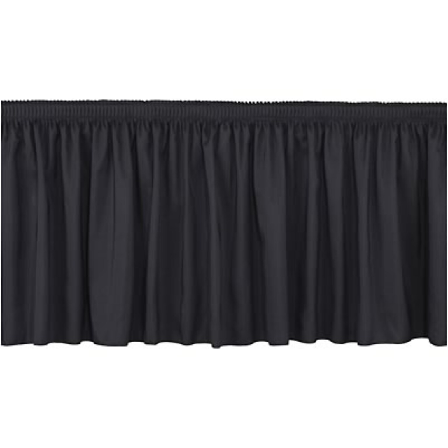 NPS® 16H x  48L Stage Shirred Pleat Skirting, Black (SS164810)