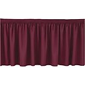 National Public Seating® 4W x 16H Shirred Stage Skirts; Burgundy