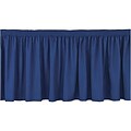 National Public Seating® 24Hx4W Shirred Stage Skirts; Navy