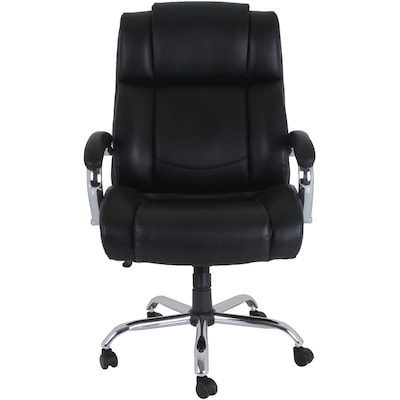 Lorell UltraCoil Comfort Big & Tall Chair, 500 lb. Capacity, Black (LLR99845)