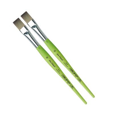 da Vinci FIT Synthetics Acrylic & Tempera Student Flat Brush, 2 /Pack (DVXVA37416-2)