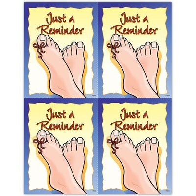 Podiatry Postcards; for Laser Printer; Just A Reminder, 100/Pk