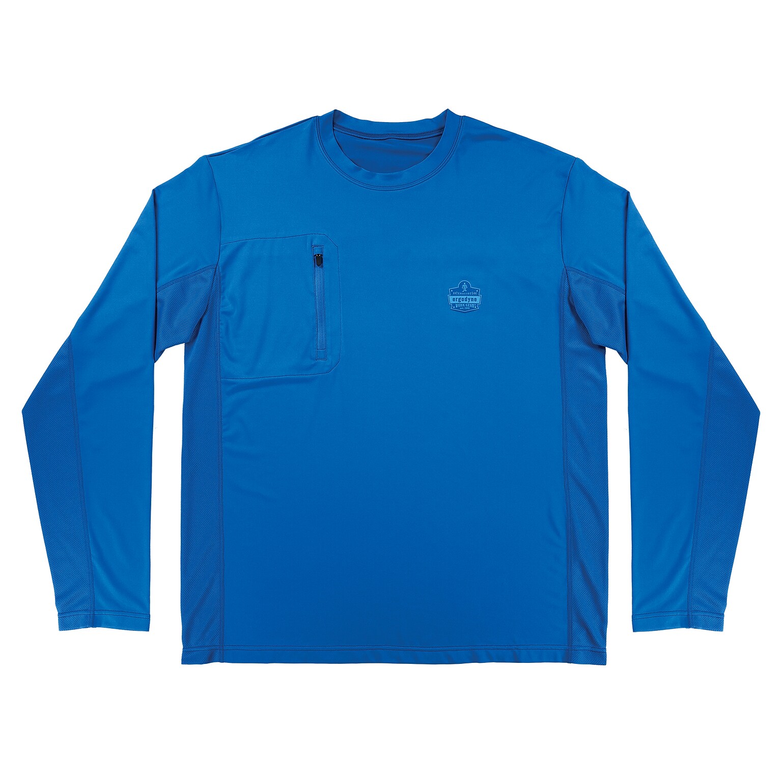 Chill-Its 6689 Long Sleeve Cooling Sun Shirt with UV Protection, Blue, L (12154)
