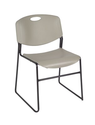 Regency Seating Cain 72" x 24" Training Table, Maple & 2 Zeng Stack Chairs, Grey (MTRCT7224PL44GY)