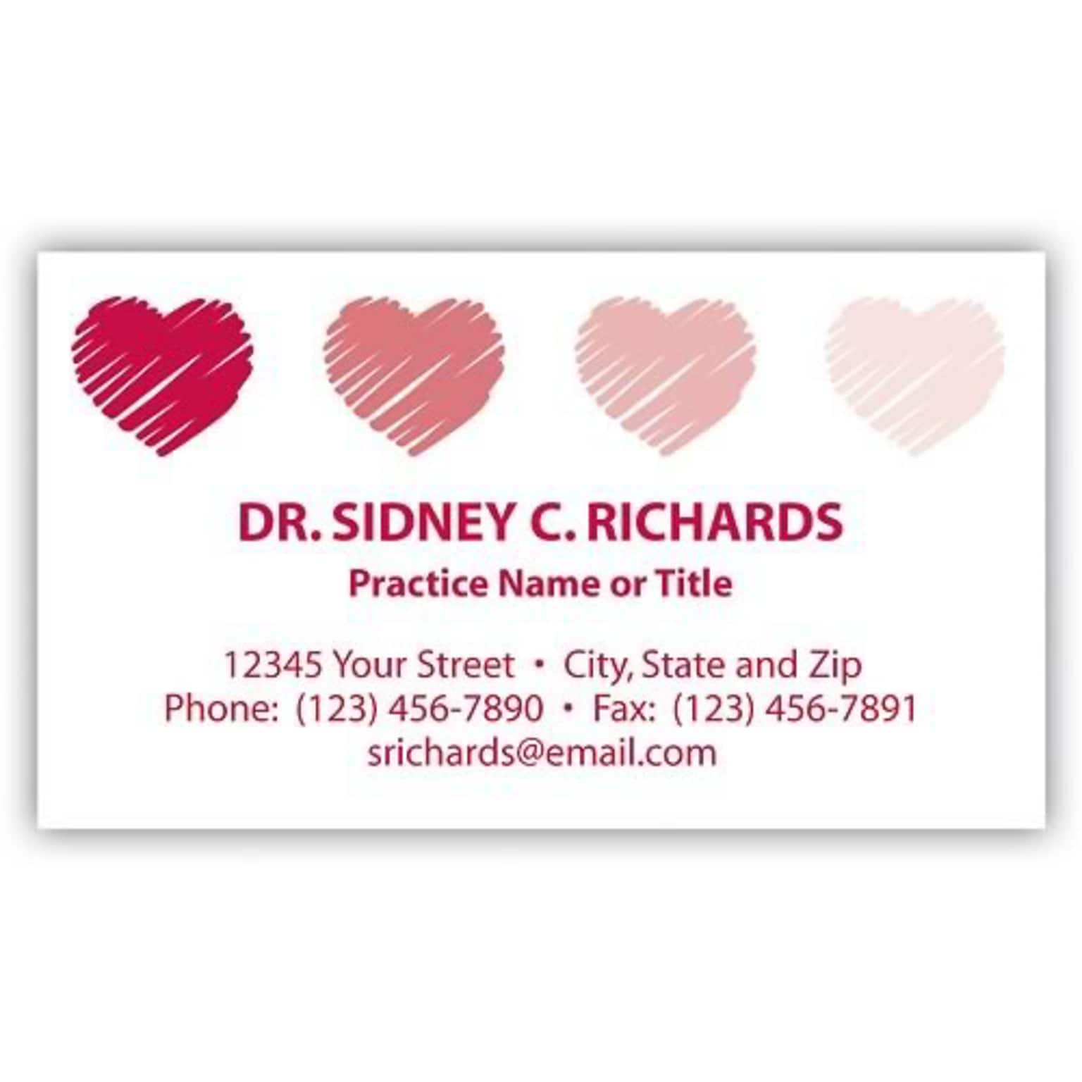 Custom 1-2 Color Business Cards, CLASSIC® Laid Solar White 80#, Raised Print, 1 Standard Ink, 1-Sided, 250/PK
